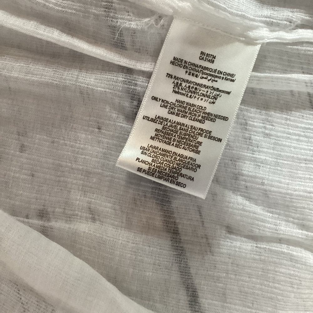 1502. Bcbg Sheer Button-Down Blouse Size M Vguc - image 7